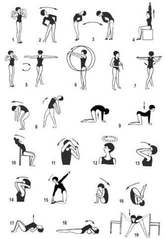 Un conxunto de exercicios para a osteocondrose