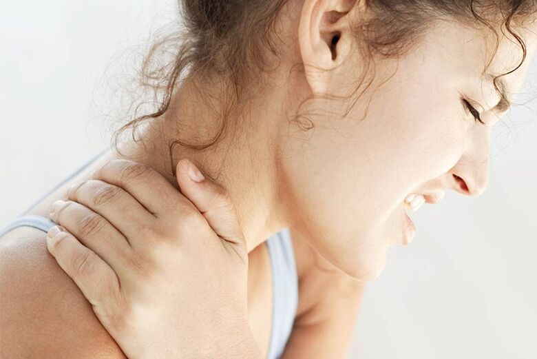 dor na rexión cervical debido á osteocondrose